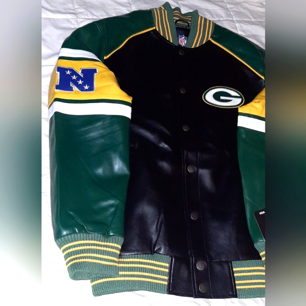 NFL Apparel Green Bay Packers Leather Jacket *NWT*
